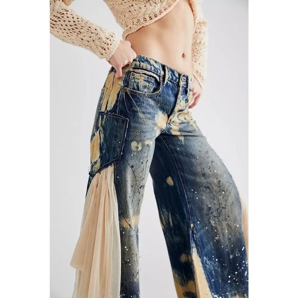 Free People X We The Free Martha Lace Jeans - Picture 4 of 7